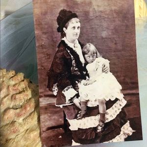 Victorian Reprint Photo Mama & Child Post Mortem Memory Photography Photo 4 x 6